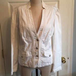 Dress Barn white cotton jacket